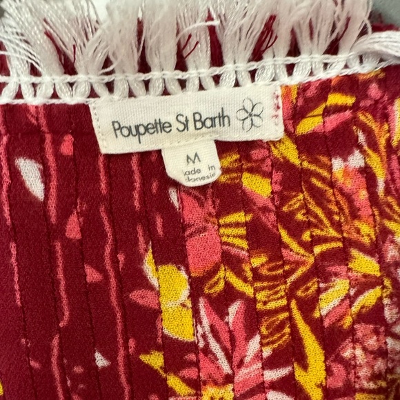 Poupette St Barth Ola Mini Dress Flowy Summer Long Sleeve Deep V - Picture 6 of 9